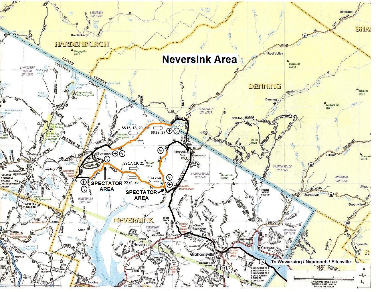 Map of Neversink Area